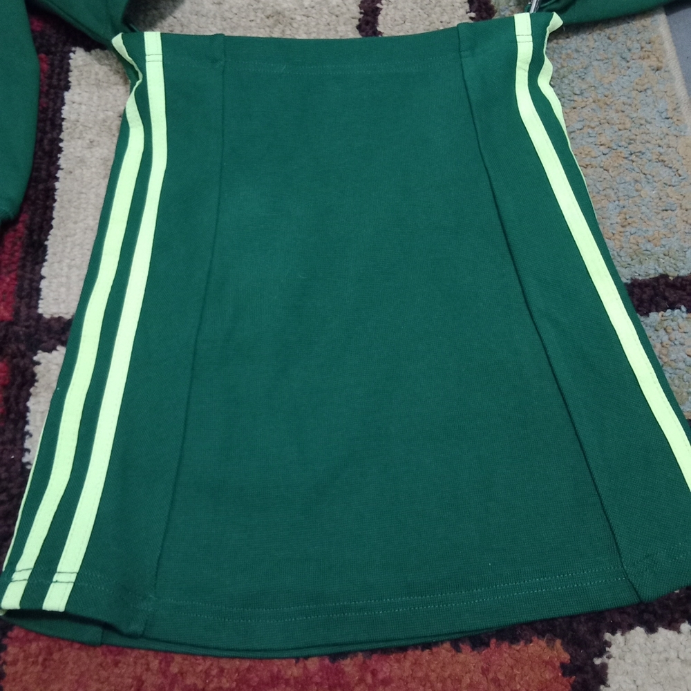 Adidas Ivy Park Hooded Cutout Dress Dark Green - Picture 3 of 8